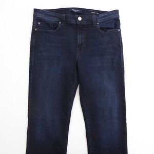 Fidelity Mens Jimmy Slim Straight Jeans Coal Blue Dark Wash Made in USA Size 36